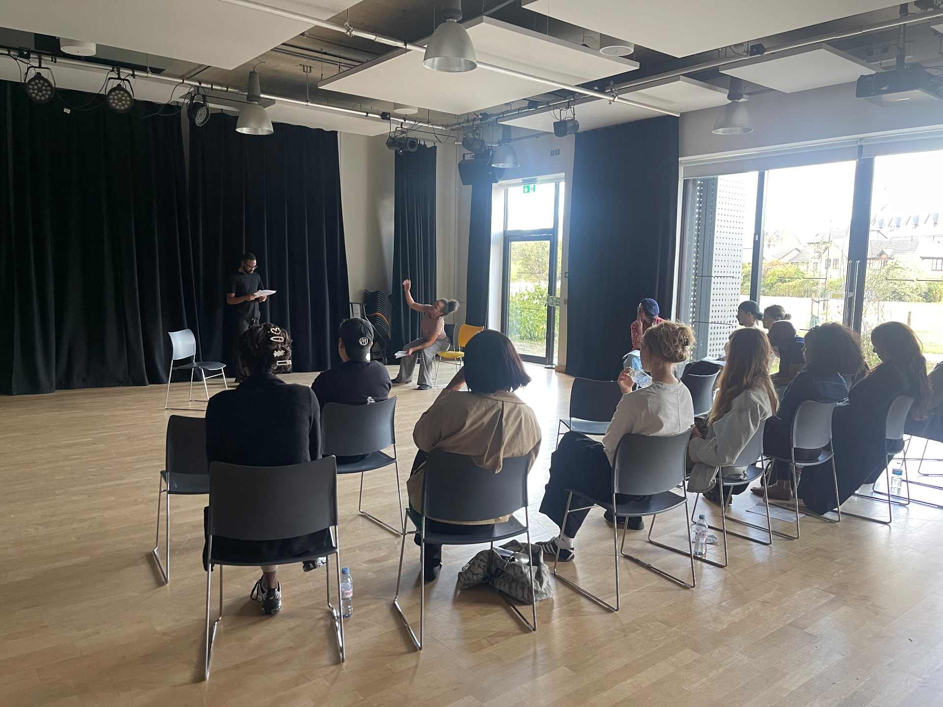 Actors taking part in an ARSGO acting workshop